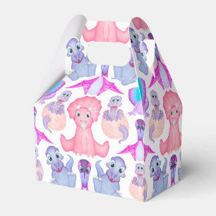 Ballotins Dinosaure Aquarelle rose Baby shower d'anniversair