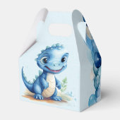 Ballotins Dinosaure Bleu Et Ballons Baby shower Garçon (Arrière)