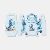 Ballotins Dinosaure Bleu Et Ballons Baby shower Garçon (Déplié)