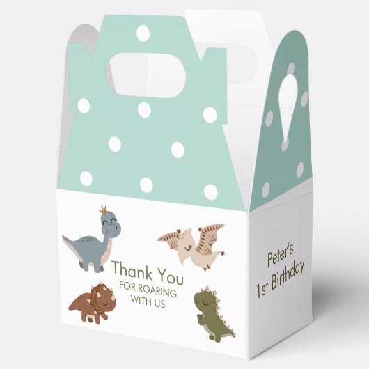 Ballotins dinosaure boho vert (Ouvert)