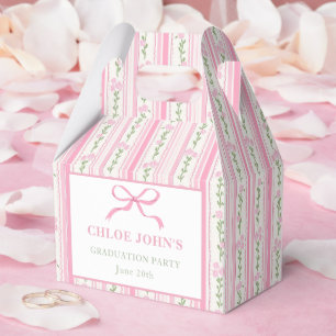 Ballotins Diplômé Floral Ruban Rose