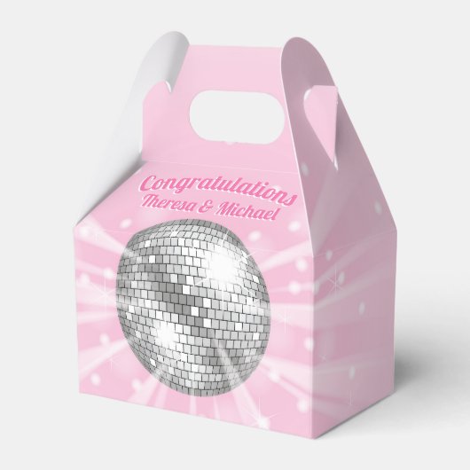 Ballotins Disco Ball Baby shower fille rose Super (Verso)