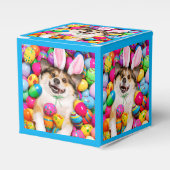 Ballotins Dog Laying on Easter Eggs (Verso)