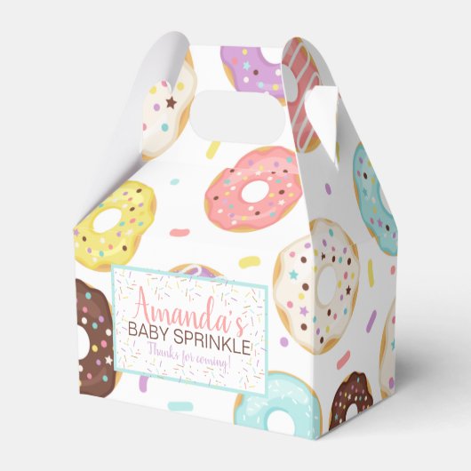 Ballotins Donut Baby Sprinkle Party Favoriser Box (Verso)