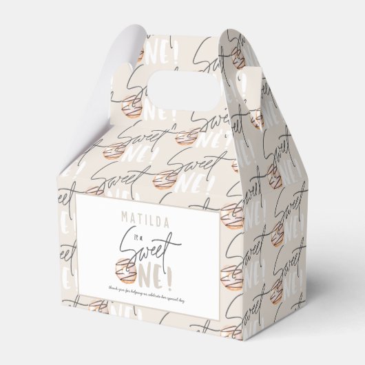 Ballotins Donut sucré un 1er anniversaire fête (Verso)