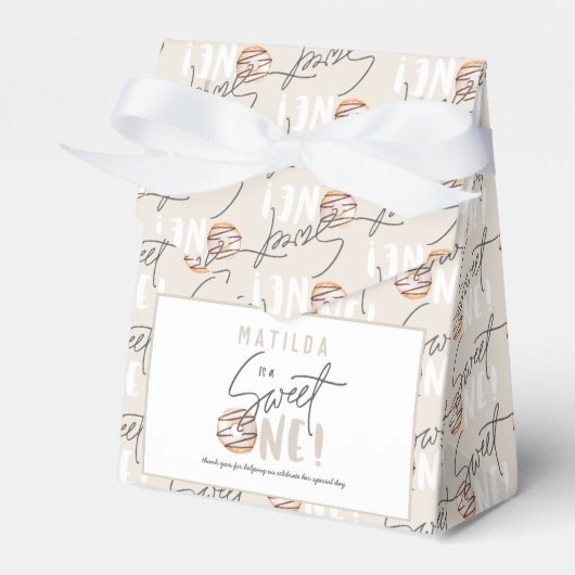 Ballotins Donut sucré un 1er anniversaire fête (Verso)