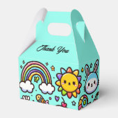 Ballotins Doodles d'animaux bleus mignons (Verso)