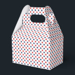 Ballotins Dots<br><div class="desc">This gift favor box is shown in a red,  white and blue dots print.  
Choose from many styles,  customize this item or buy as is.




Licensed Print</div>