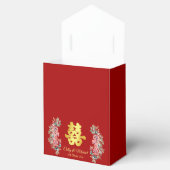 Ballotins Double bonheur rouge mariage chinois floral (Ouvert)