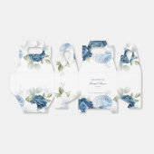 Ballotins Douce Baby Shower Aquarelle Bleu Poussiéreux Flora (Déplié)