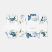 Ballotins Douce Baby Shower Bleu Poussiéreux à l'Aquarelle F (Déplié)