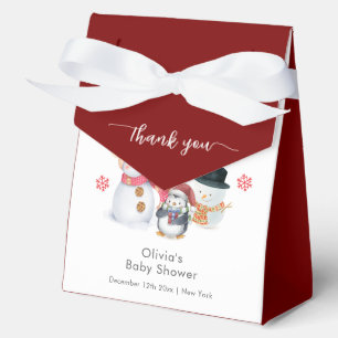 Ballotins Douce Baby Shower Bonhomme de Neige Pingouin Hiver