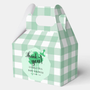 Ballotins Douce Baby Shower Fille au Vichy Vert Pastel