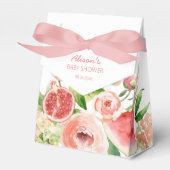 Ballotins Douce Baby Shower Fille avec Rose Florale et Feuil (Verso)