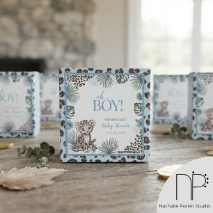 Ballotins Douce Baby-Shower Ourson Léopard Bleu