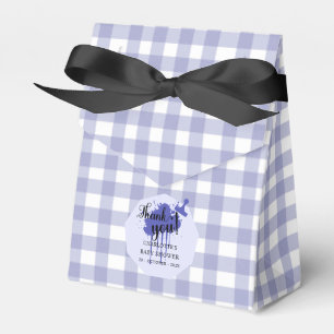 Ballotins Douce Baby Shower Pastel Bleu Marin Gingham