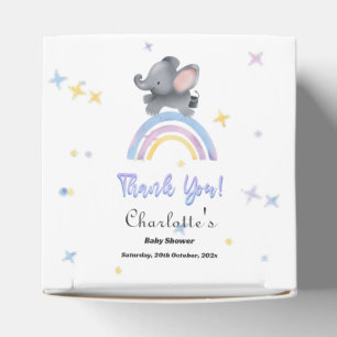 Ballotins Douce Éléphant avec Arc-en-Ciel Coloré Baby Shower