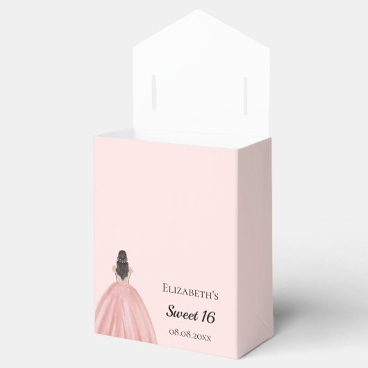 Ballotins Douce robe princesse en or 16 roses (Ouvert)