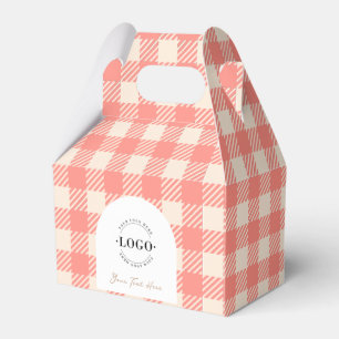 Ballotins Douce rose lilas en vichy plaid boîte de faveur de