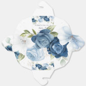 Ballotins Douche Bleue Florale Mariage Script (Déplié)