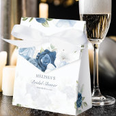 Ballotins Douche de Mariage Élégante Poussiéreuse Bleue Flor