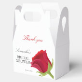 Ballotins Douche de Mariage Élégante Rose Rouge (Ouvert)