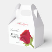 Ballotins Douche de Mariage Élégante Rose Rouge (Verso)