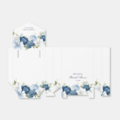Ballotins Douche de Mariage Fleurie Aquarelle Bleu Poussiére (Déplié)