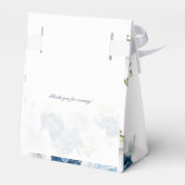 Ballotins Douche de Mariée Bleu Poussiéreux Floral Rustique (Arrière)