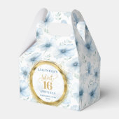 Ballotins Doux 16 Ballotin Aquarelle Bleu Fleurs Or (Verso)