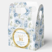 Ballotins Doux 16 Ballotin bleu Dusty Aquarelle Florale (Ouvert)