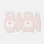 Ballotins Doux Pastel Pink Plaid En vichy Bow Baby shower (Déplié)