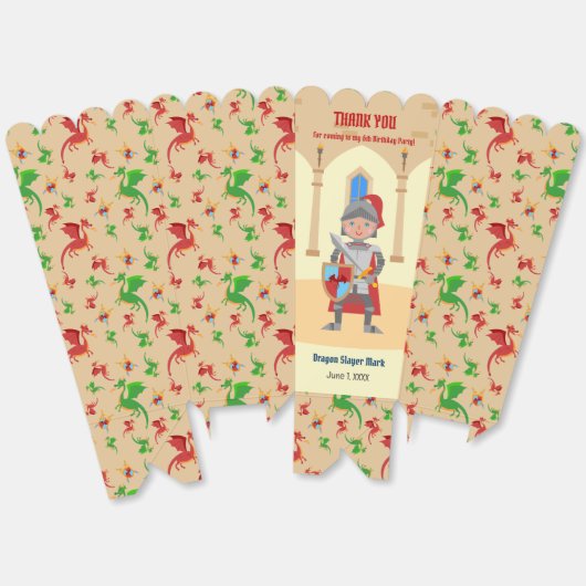 Ballotins Dragon Slayer Knight Boy fête d'anniversaire (Déplié)