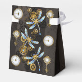 Ballotins Dragonflies de Steampunk sur arrière - plan rayé b (Arrière)