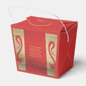 Ballotins Dragons rouge et or Asiatique Mariage à thème (Arrière)