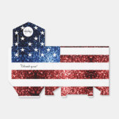Ballotins Drapeau américain rouge et bleu étincelles parties (Déplié)