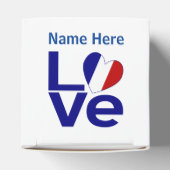 Ballotins Drapeau de coeur Bleu AMOUR Personnalisé (Haut)