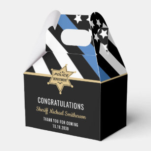 Ballotins Drapeau de la ligne bleue mince du shérif de polic