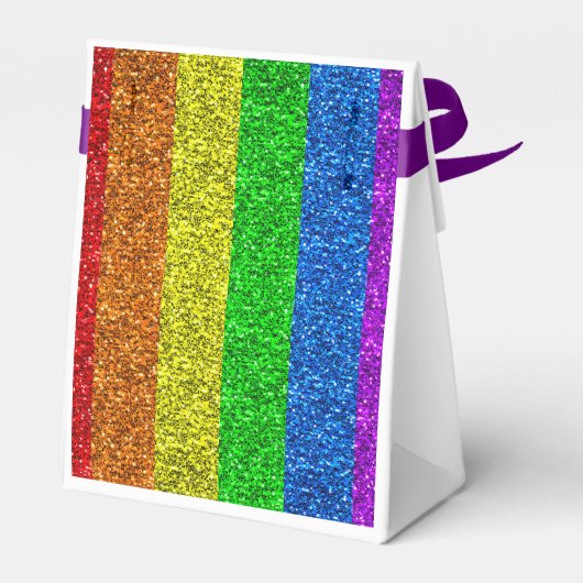 Ballotins Drapeau LGBT arc-en-ciel scintille mariage lesbien (Arrière)