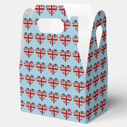 Ballotins Drapeau Union Jack en forme de coeur (Ouvert)