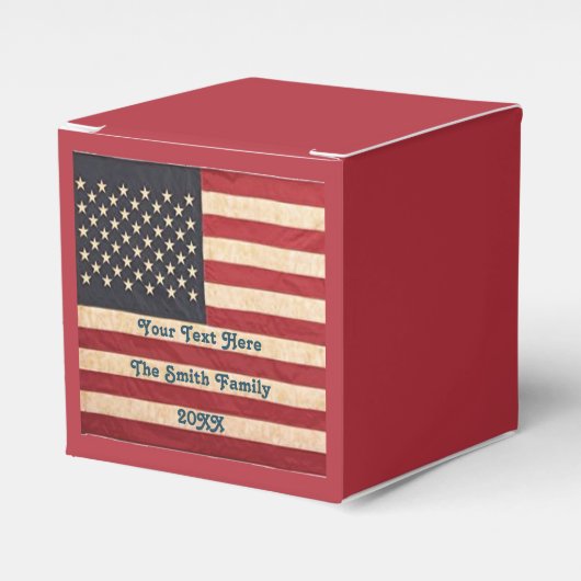 Ballotins Drapeau vintage américain Patiné (Verso)