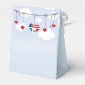 Ballotins Drapeaux et coeurs mexicains et américains mariage (Arrière)