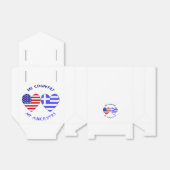 Ballotins Drapeaux grecs et américains Coeurs Pays Ancêtres (Déplié)
