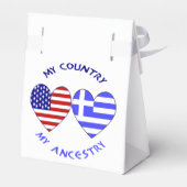 Ballotins Drapeaux grecs et américains Coeurs Pays Ancêtres (Arrière)