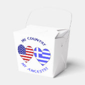 Ballotins Drapeaux grecs et américains Coeurs Pays Ancêtres (Verso)