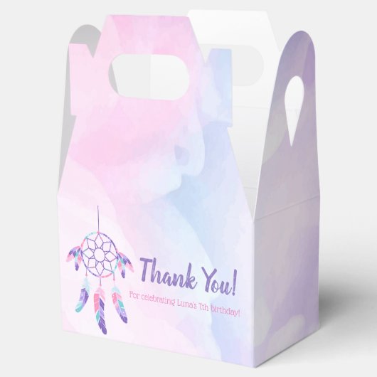 Ballotins Dreamcatcher rose violet turquoise parti anniversa (Ouvert)