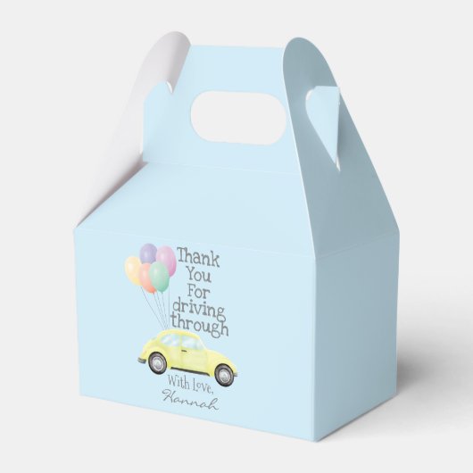 Ballotins Drive By Baby shower Parade Baby Blue pour garçon (Verso)