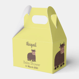 Ballotins Drôle joyeux yak mangeant de l'herbe dessin d'illu