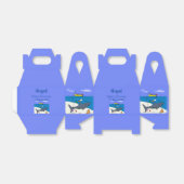 Ballotins Drôle requin couché et dessin animé de pêche (Déplié)