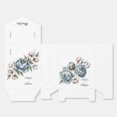 Ballotins Dusty Blue and Cotton Wedding Party (Déplié)